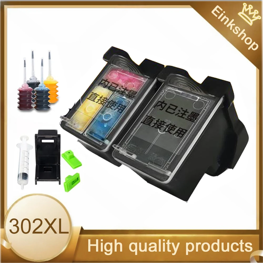 302XL 302 XL für hp 302XL 302 Nachfüllbare Tintenpatrone für hp 302 Deskjet 1110 3639 3831 3630 Envy 4650 4525 4527 Drucker Image