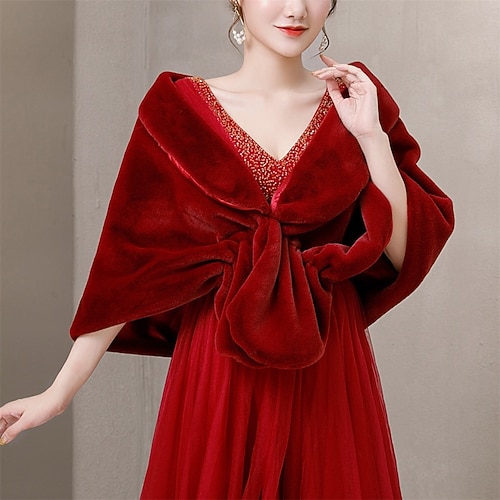 Elegant Goldene Zwanziger 1920er Kunstpelz-Schal Der große Gatsby Charleston Kostüm Damen Valentinstag Maskerade Party Hochzeit Hochzeitsgast Erwachsene Schal Herbst Winter Ganzjahres Image