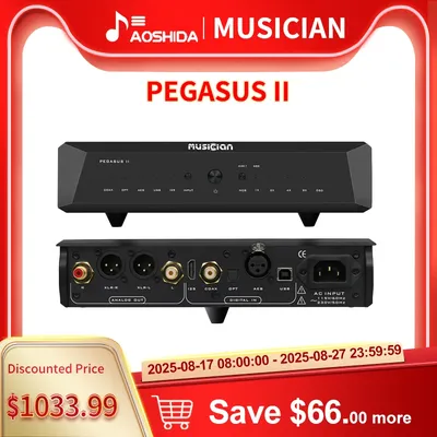 MUSICIAN PEGASUS II R2R DAC 24Bit True Balanced R2R 6BIT DSD Resistance DAC ALTERA Chip DSD1024 PCM1536kHz USB I2S Audio Decoder