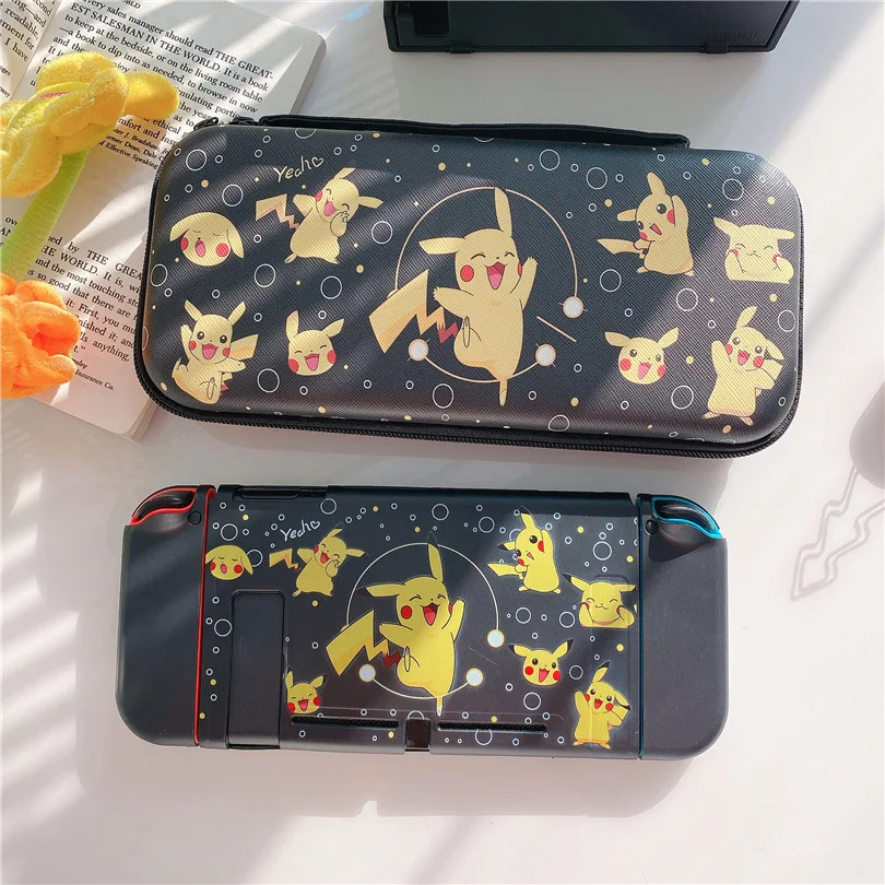 Pokemon Pikachu Für Schalter Fall Shell Schutzhülle Split Gehäuse Box Für Nintendo Schalter Zubehör NS Konsole TPU Fundas Image