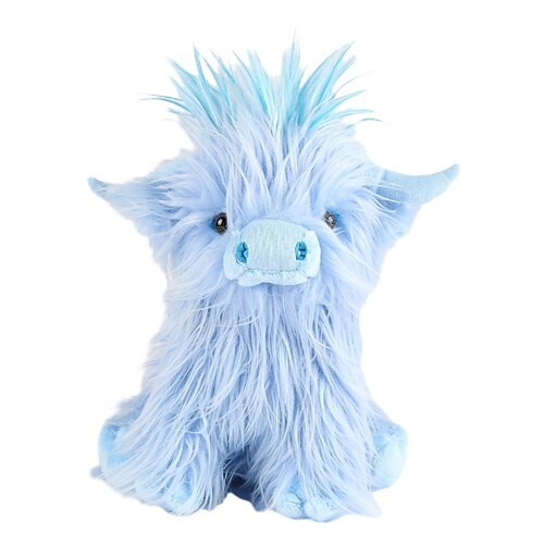 Simulation Hochlandkuh Plüschtier, weich ausgestopftes, lebensechtes Tierspielzeug, Hochlandkuh, Kawaii-Geschenk für Kinder, Spielzeug für Jungen und Mädchen, Geburtstagsgeschenk