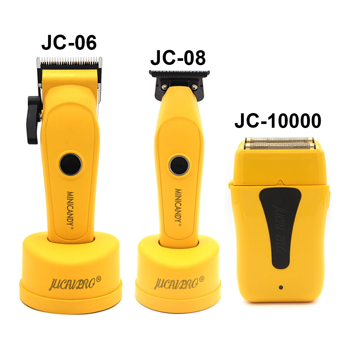 JUCAI Professionelles Haarschneidemaschinen-Set für Männer mit bürstenlosem Motor, DLC-Klinge, 10.000 U/min, mit Basisladegerät, Friseur-Haarschneidemaschinen Image