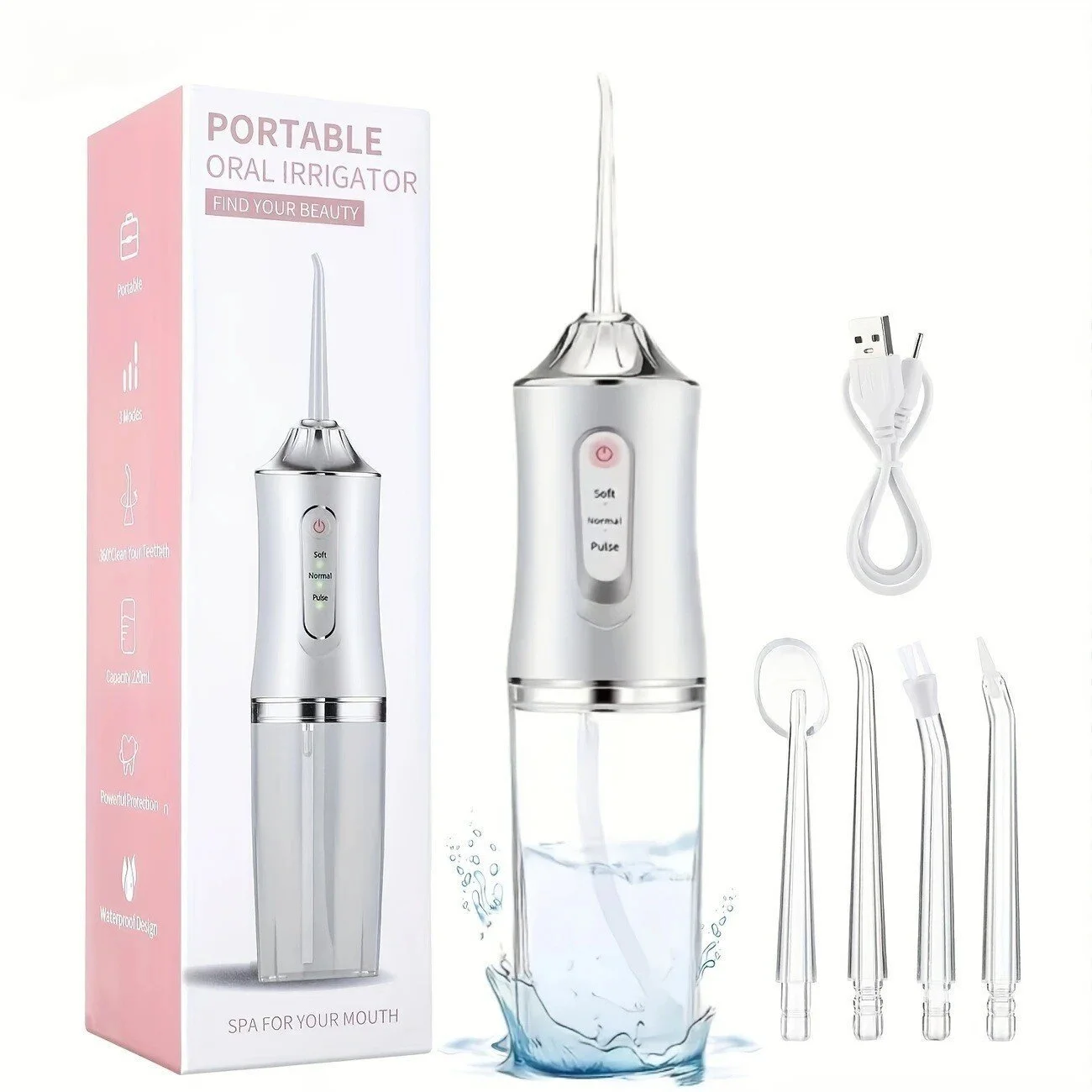 Irrigatore orale Dentale Getto D'acqua Flosser Apparecchio Pick Filo Interdentale Odontoiatria Bocca Lavatrice Sbiancamento Dei Denti Strumenti di Pulizia