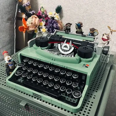 MOC Compatible Display Retro Typewriter Building Blocks Marking Machine Keyboard Kids Gift Toy Christmas Birthday gifts