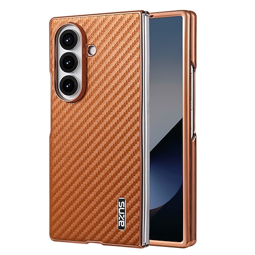 Handy Hülle Handyhüllen Für Samsung Galaxy Z Fold 7 Z Fold 6 Z Fold 5 Z Fold 4 Rückseite Stoßfest Retro TPU PU-Leder Image