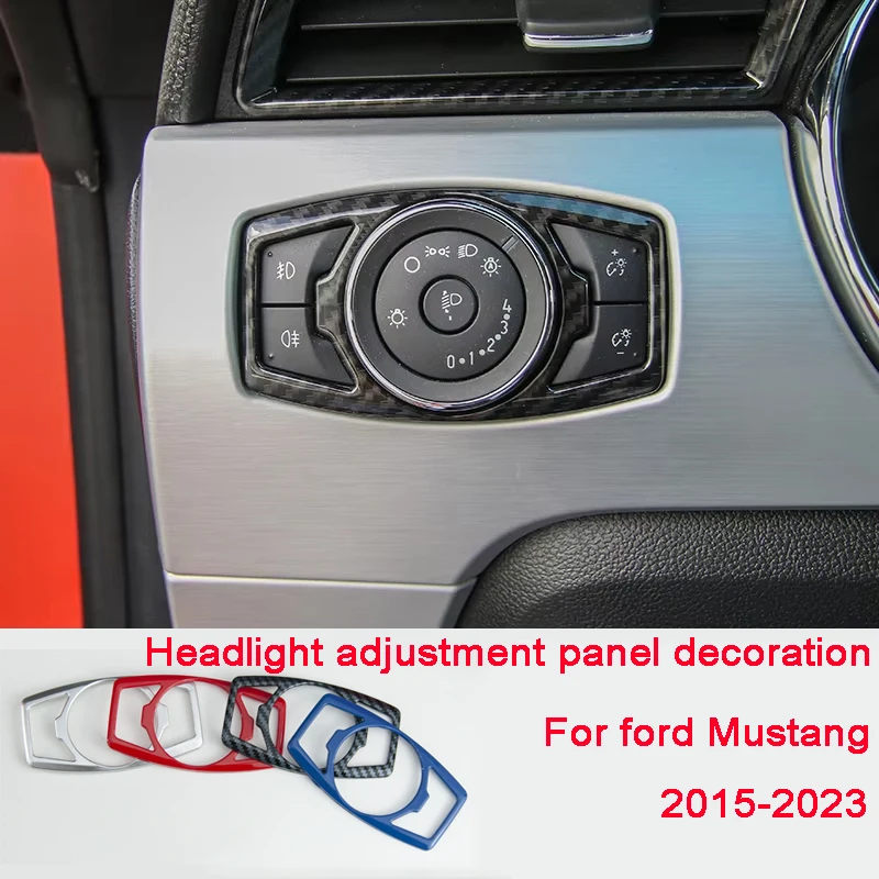 Scheinwerfer Einstellung Panel Dekoration Rahmen Für Ford 2015-2023 Mustang F150 Innen Zubehör Trim Abdeckung Image