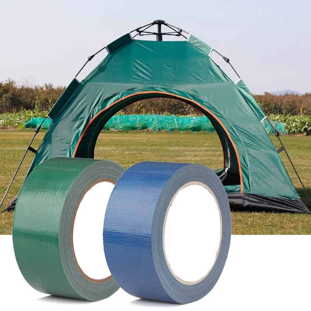4,8 cm x 10 m Camping-Zelt-Reparaturband, stark klebendes, wasserdichtes Stoffband für Zelt, Boot, Wohnmobil, Abdeckungen, Markise, Regenschirm, Outdoor-Werkzeug Image