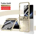 Custodia per telefono con pellicola in acciaio per Samsung Galaxy Z Flip 7 FE 6 5 4 3 Protezione cerniera Copertura antigoccia Placca Stile meccanico