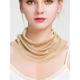 sciarpa da donna in seta trasparente – elegante sciarpa tubolare con bordo arricciato, girocollo, per ufficio, viaggi, feste e abiti da sera