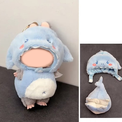 17 cm Puppenbekleidung Outfits für Kleidungsset Designer süße Puppenbekleidung Schlüsselanhänger Zubehör Faking Tier Stil Outfit Overall Bekleidung (Biene Dinosaurier Tempura) Weihnachtsgeschenk Image