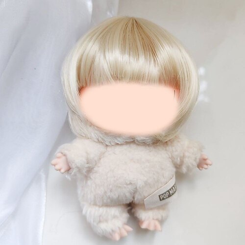 Puppenhaarteil Hochtemperaturfaser niedliches Kawaii-Haarteil Haarzubehör für 6,7 Zoll Puppe oder Blind-Box-Figur Weihnachtsgeschenk Image