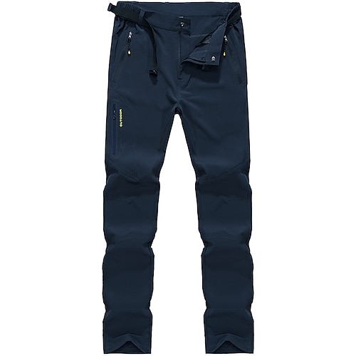 Per donna Pantaloni da escursionismo Estate Esterno Asciugatura Rapida Multi tasche Leggero Elastico Pantaloni Elastico in vita Tasca con cerniera blu navy Nero Spandex Caccia Pesca Arrampicata M L