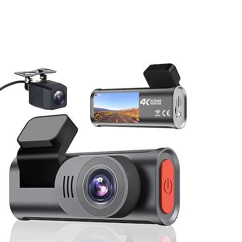 D28 1440P / 2160P Nuovo Design / HD / con telecamera posteriore Automobile DVR 170 Gradi Angolo ampio 2 pollice IPS Dash Cam con WIFI / Visione Notturna / G-Sensor 4 LED a infrarossi Registratore per