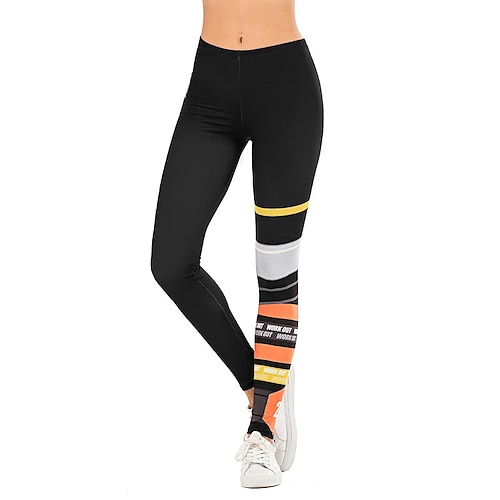 Damen Stoffhosen Leggings Gemütliche Leggings Streetwear Lässig Volle Länge Natürliche Taille Blumen Elastischer Bund Druck Bequem Außenbereich Outdoor Streetwear Urlaub Schwarz Gelb Blau Grün Herbst Image