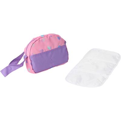 Puppen Wickeltasche CHIC2000, herzchen lila, Puppenausstattungen, KinderB:29cm H:22cm T:9cm, Polyester, B:29cm H:22cm T:9cm