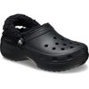 Clog CROCS "Lined Fuzz Strap", Damen, Gr. 41, schwarz, Croslite, Basic, Schuhe, mit rutschhemmender Laufsohle