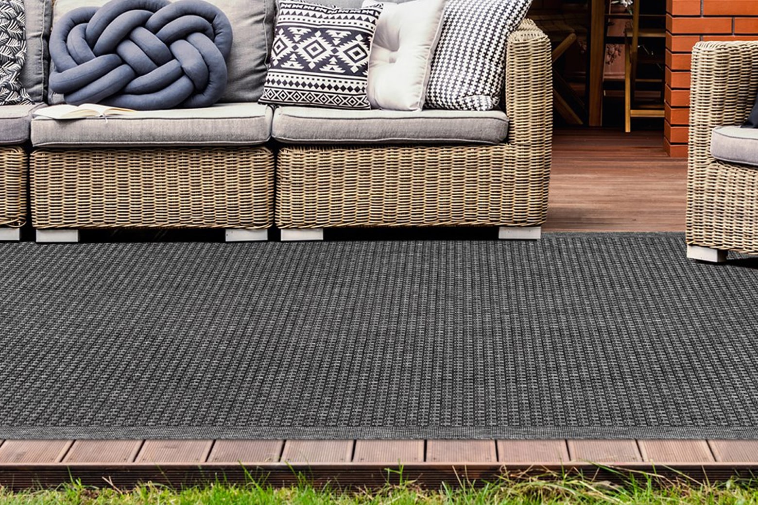 Teppich CALO-DELUXE "Perugia 1060" Gr. 31, silber (silberfarben), B:80cm H:7mm L:230cm, Kunstfaser, Teppiche, In- und Outdoor geeignet, Wohnzimmer Image