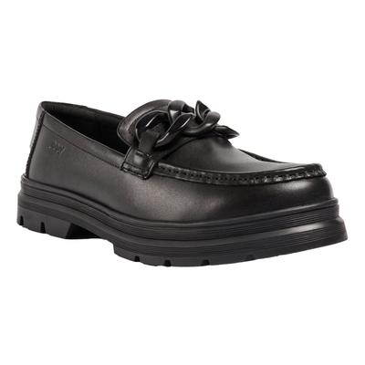 Pod Mina Mädchenschwarze Slipper Aus Leder Image