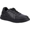 Hush Puppies Robert SNR Die Schwarzen Schnürschuhe Für Jungen Aus Leder
