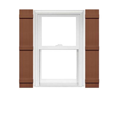 Mid America 4 Board and Batten Joined Vinyl Shutters (1 Pair) Special Order 14 x 67 471 Treated Cedar