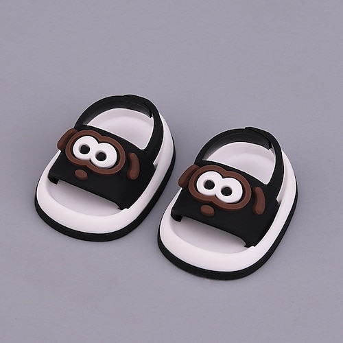 1 paire de chaussures de poupée pour poupée de 17 cm, mini chaussures mignonnes, accessoires pour poupées de 17 cm, série assise debout, chaussures de pluie en silicone (sans poupée)
