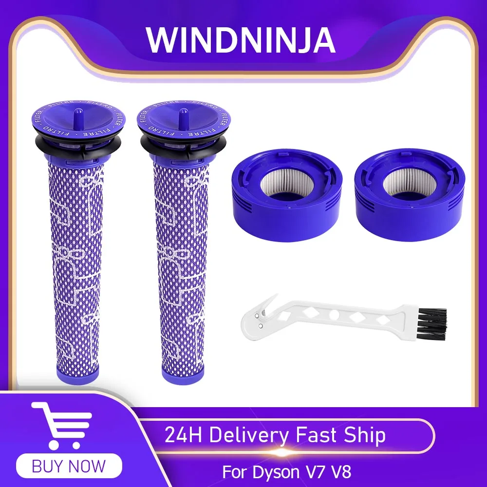 Vorfilter-Nachfilter-Ersatz für Dyson V7 V8 Akku-Staubsauger Ersatzteile Vorfilter und HEPA-Nachfilter-Kit-Zubehör Image