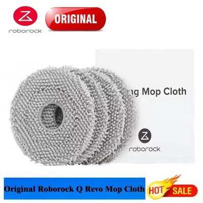 Original Roborock Mikrofaser-Mopptücher für Qrevo, Master, MaxV, Qrevo S, Qrevo Pro, Qrevo Slim Zubehör 4PCS HA66