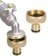 Rubinetto in ottone Rubinetto Connettore Miscelatore Adattatore per tubo Connettore rapido 1/2 3/4 Tubo in rame Adattatore di accoppiamento Raccordi per irrigazione da giardino Strumento