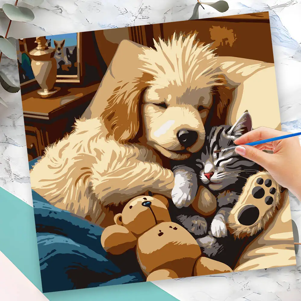 Momoart Malen nach Zahlen Kits Hahn Tier Malen nach Zahlen Huhn DIY auf Leinwand Bild für Wohnzimmer Heimdekoration Image