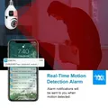 8MP E27 Lampadina WIFI Telecamera Dual Lens Telecamere di sicurezza Baby Monitor Visione notturna a colori Telecamera CCTV audio bidirezionale 4X Zoom digitale Cam