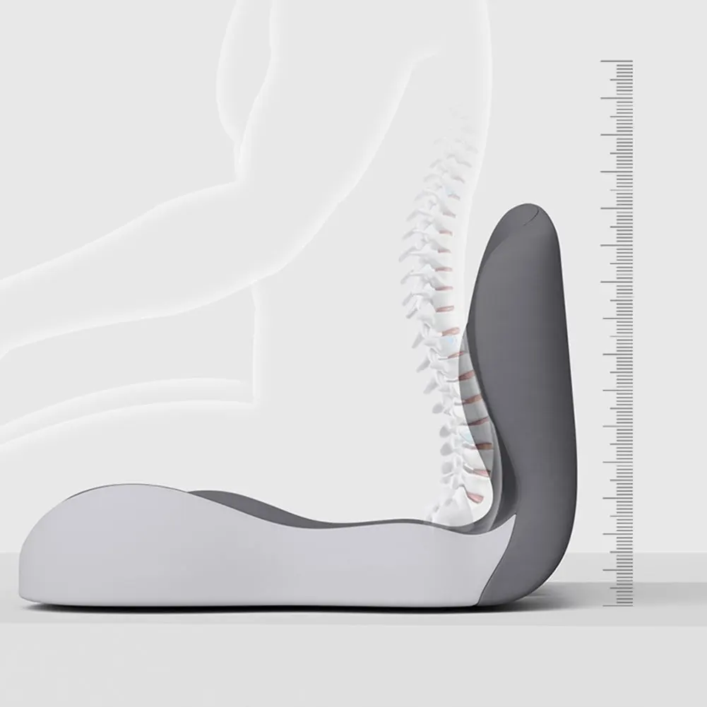 Memory Foam L-förmiges integriertes Autositzkissen mit Rückenstütze, Sitzkissen für Büroangestellte, Autofahrer Image