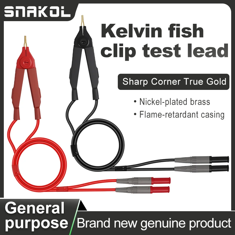 Für ZOYI ZT-DQ01/ZT-DQ02 Kelvin Test Sonde Blei PVC Material Kelvin Clip Draht Test LCR Image