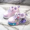 Kinder Mädchen Schuhe Led-leuchten Kinder Turnschuhe Mädchen Casual Sport Schuhe Baby Anti-slip Rosa Lila Cartoon Schuhe Größe 21-30