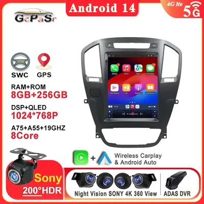 Android 14 9,7 Zoll Für Buick Regal Opel Insignia 1 2009-2013 Auto Radio Multimedia Head Unit GPS BT stereo Touchscreen DVD