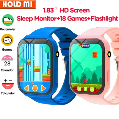 Kids Smart Watch 1.83 Inch Display 18 Games Sleep Monitor Camera Alarm Clock Smartwatch Children Smartwatch Kids Boys Girls Gift