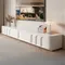 2025 nouveau meuble TV en bois de luxe salon ménage moderne simple sol crémeux TV debout coins arrondis meubles tele