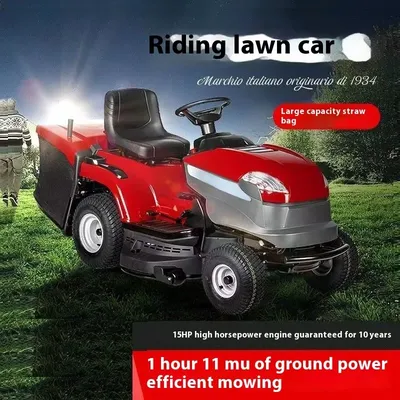 New 42-inch High HP Electric Riding Lawn Mower Large Grass Bag Multi-purpose Grass Trimmer 28v Industrial Cutting