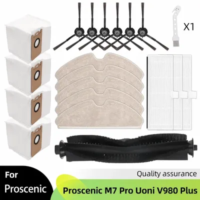 Roller Pinsel Hepa-Filter Mopp Tuch Staubbeutel Ersatz Kit für Proscenic M7 Pro Uoni V980 Plus Staubsauger Ersatz Image