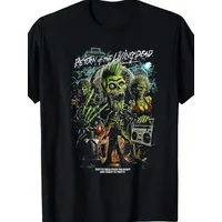 Men'S Return of The Living Dead Horror Graphic T-Shirt - Black Cotton Crew Neck Short Sleeve Tee with Zombie & Band Design
