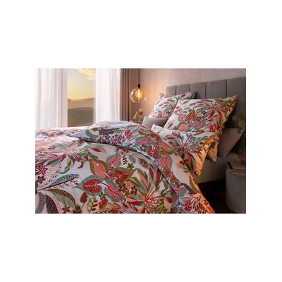 Bettwäsche IRISETTE Gr. 5, terra, salbei, bedruckt, B/L: 135cm x 200cm, 2-teilige Garnitur St., 2-teilige Garnitur St., Mako-Satin, B/L: 40cm x 80cm, Mako-Satin, 100% Baumwolle, Bettwäsche Image