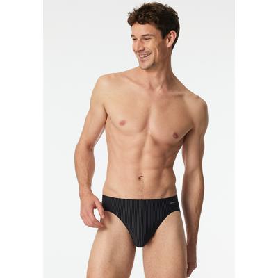 Rioslip SCHIESSER "Pure Micro", Herren, Gr. 6, 000, schwarz, Single Jersey, Obermaterial: 80% Polyamid, 20% Elasthan, körpernah, Unterhosen, ohne Eingriff, ohne störende Seitennähte, gestreift Image