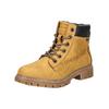 Schnürstiefelette TOM TAILOR "Tom Tailor Stiefelette Lederimitat/Textil", Damen, Gr. 38, braun (camel), Lederimitat, Textil, casual, Schuhe