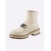 Stiefelette HEINE, Damen, Gr. 40, beige (creme), Leder, Rindsleder, Glattleder, Synthetik, modisch, Schuhe