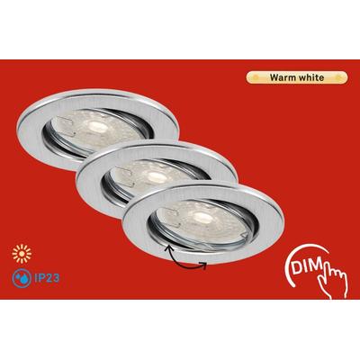 BRILONER LEUCHTEN LED Einbauleuchte "DIMM", weiß, Lampen Image