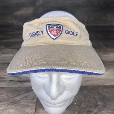 Disney Accessories | Vintage Disney Golf Collection Hat Sun Visor Cap Tan Khaki Adjustable Mickey | Color: Tan | Size: Os