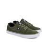Sneaker DC SHOES "Tonik", Gr. 7,5(40), grün (olive, weiß), Obermaterial: Leder (Kuh) / Futter: Textil / Außensohle: Gummi, Schuhe