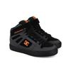 Sneaker DC SHOES "Pure High-Top EV", Kinder, Gr. 6(37), grau (grau, schwarz, orange), Obermaterial: Leder / Futter: Textil / Außensohle: Gummi, Schuhe