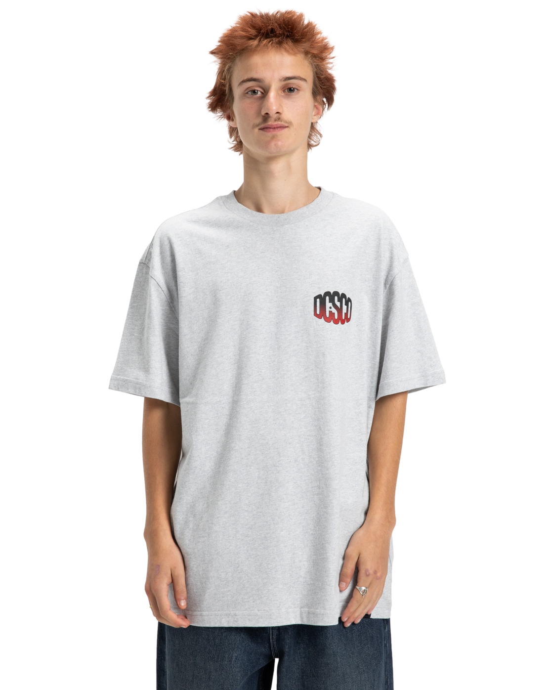 T-Shirt DC SHOES "Squash It", Herren, Gr. L, grau (light erdgrau), 75% Baumwolle, 25% Baumwolle, Shirts T-Shirt