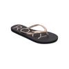 Sandale ROXY "Viva Sparkle", Gr. 9(40), gold (schwarz, gold), Obermaterial: 98% Synthetikmaterial, 2% Metall / Futter: 100% Synthetikmaterial / Außensohle: 100% Moosgummi, Schuhe