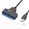 Adattatore da USB 3.0 a SATA Supporto da 6 Gbps Disco rigido SSD HDD esterno da 2,5 pollici Cavo SATA III a 22 pin per computer portatile